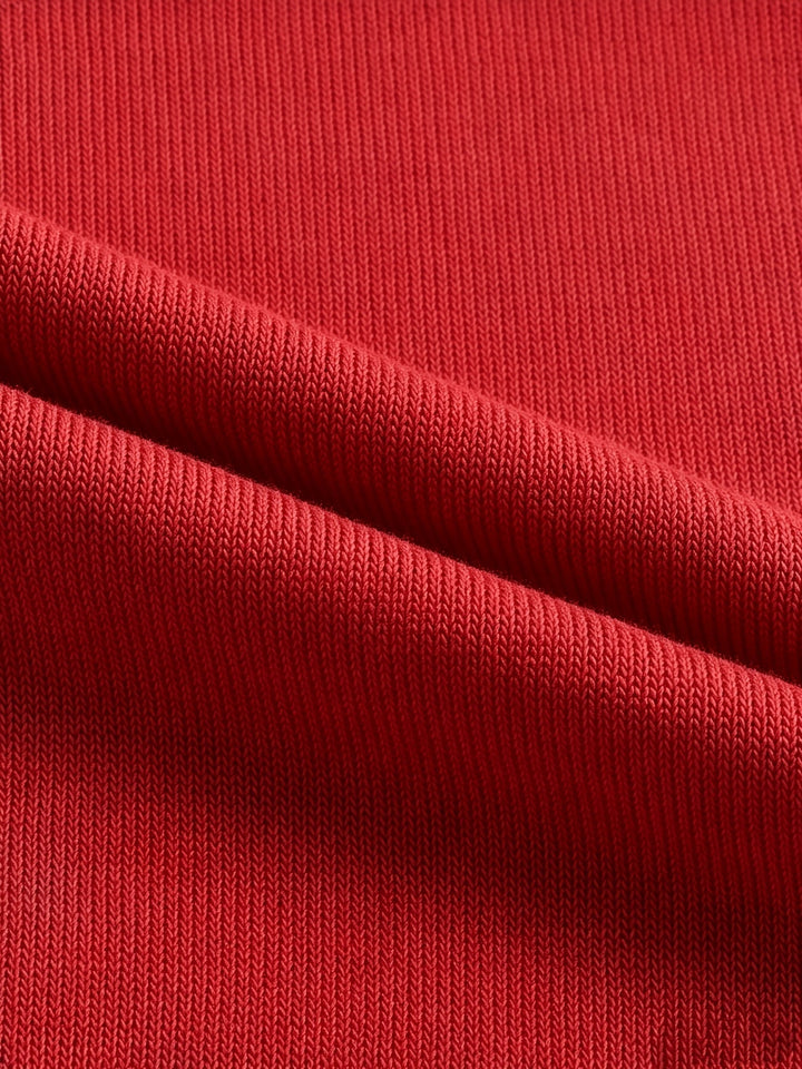 Kapuzen-Strickjacke | Rot