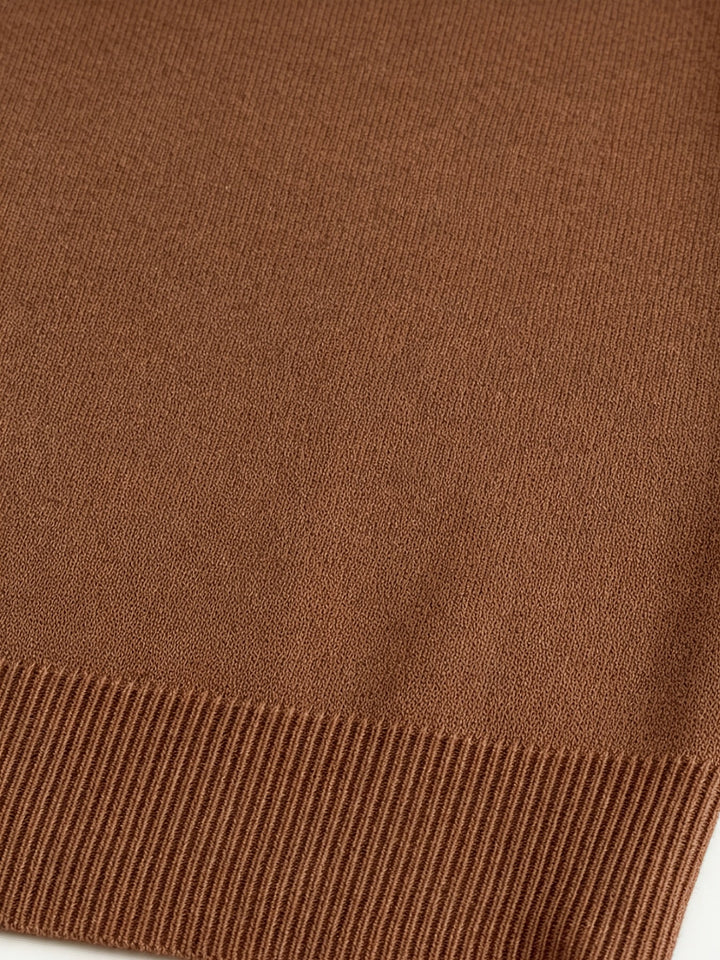 Kapuzen-Strickjacke | Kaffeebraun