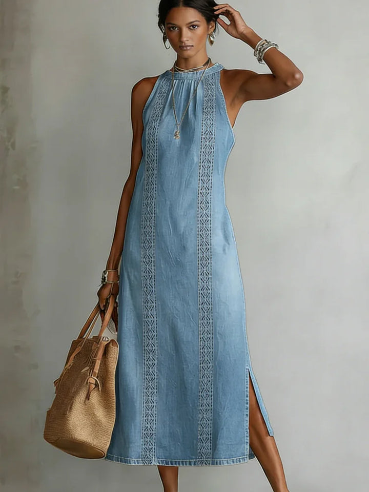 Tilly | Retro-Jeanskleid mit Spitze