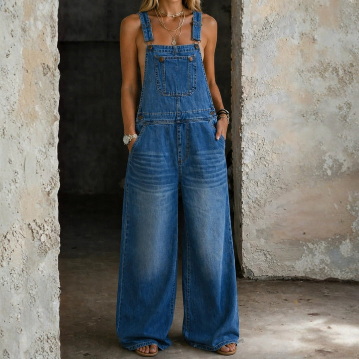Phoebe | Jeans-Latzhose mit Gummizug