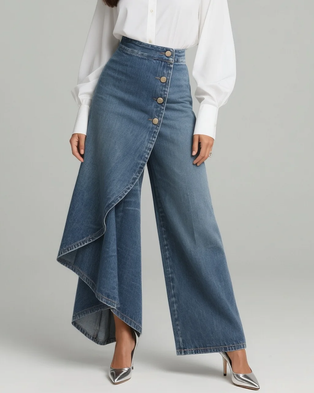 Holly | Jeanshose in Wickeloptik