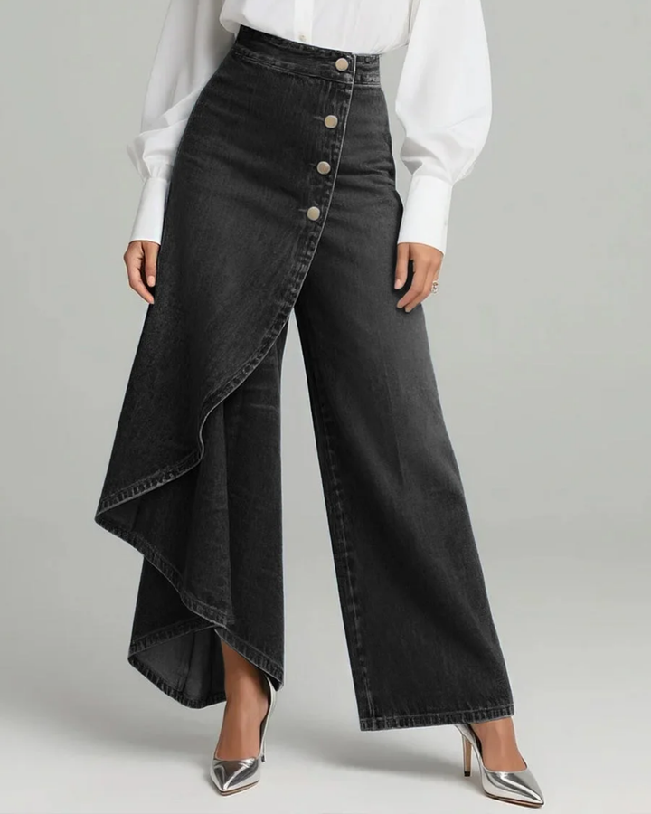 Holly | Jeanshose in Wickeloptik