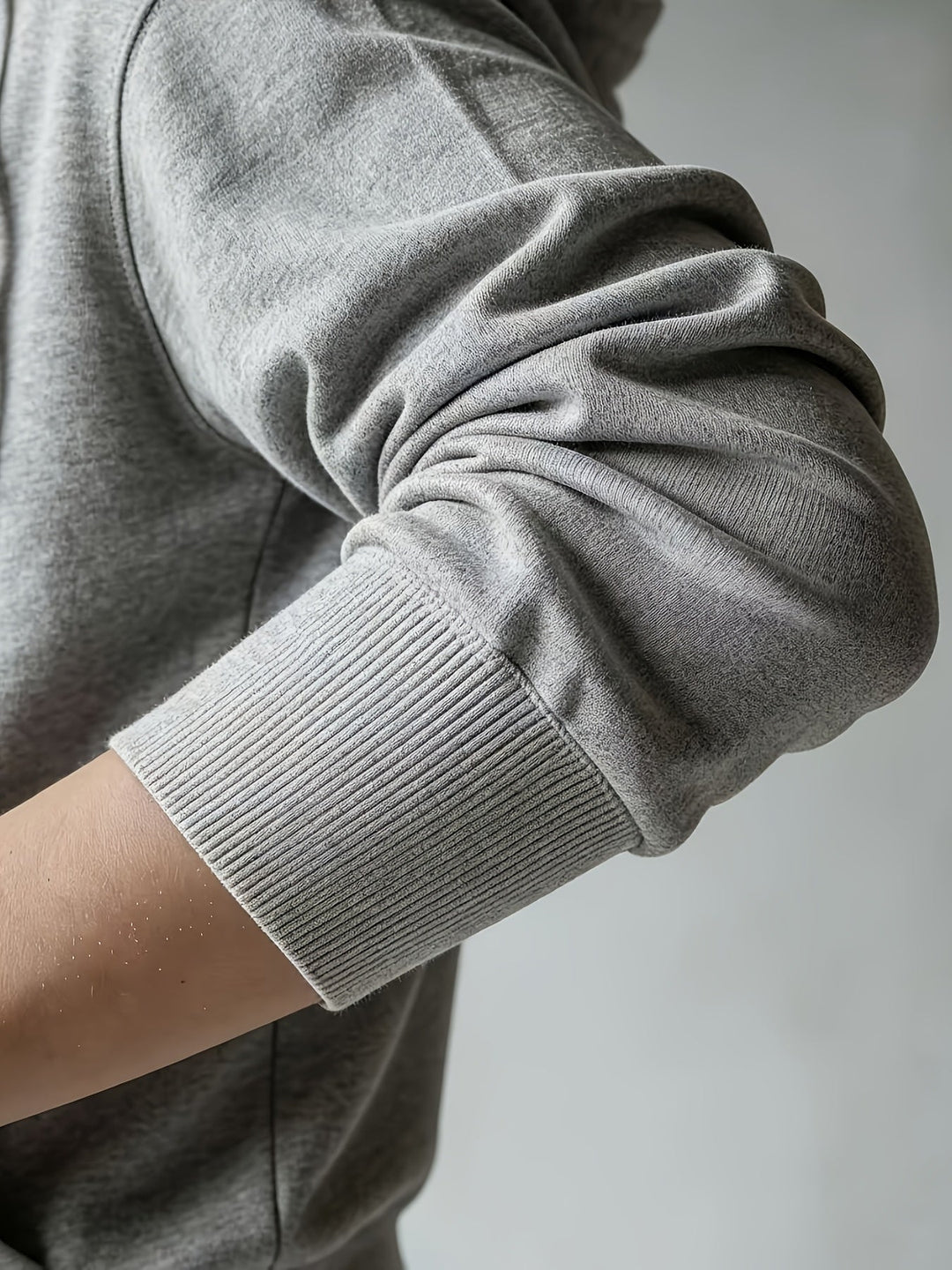 Kapuzen-Strickjacke | Grau