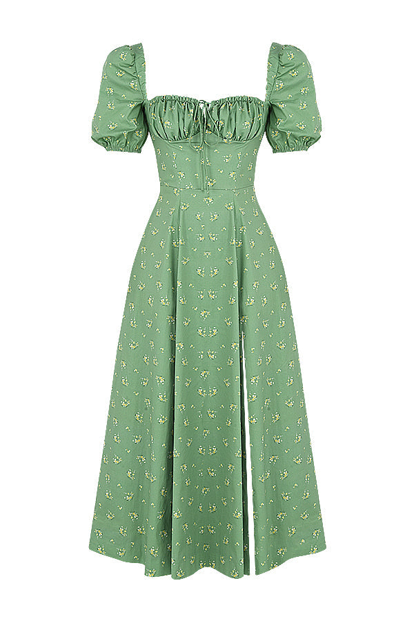 Aviana - Blumenkleid mit Puffärmeln