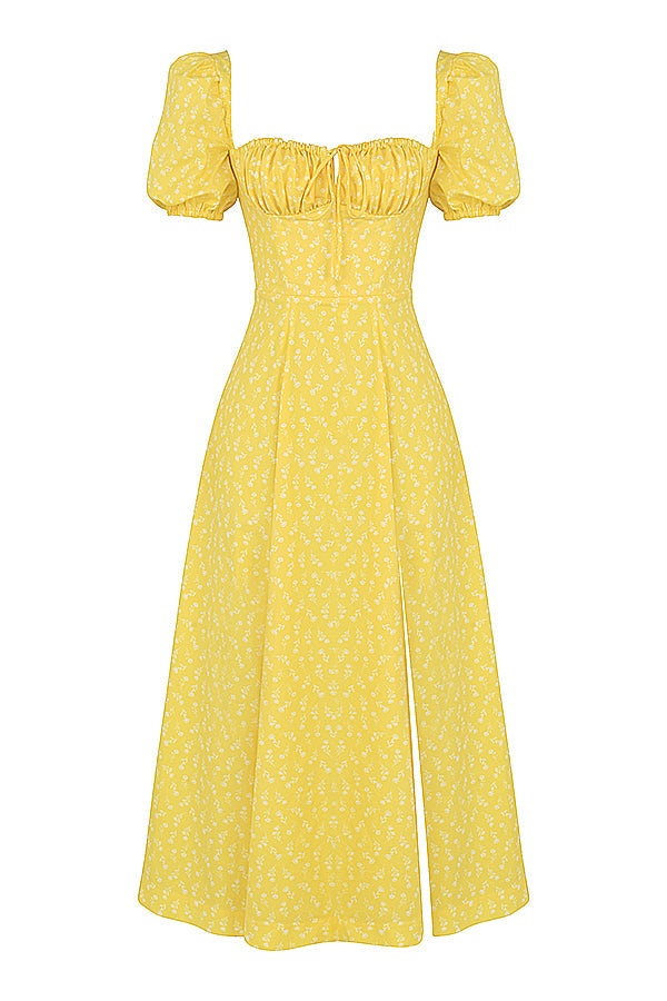 Aviana - Blumenkleid mit Puffärmeln