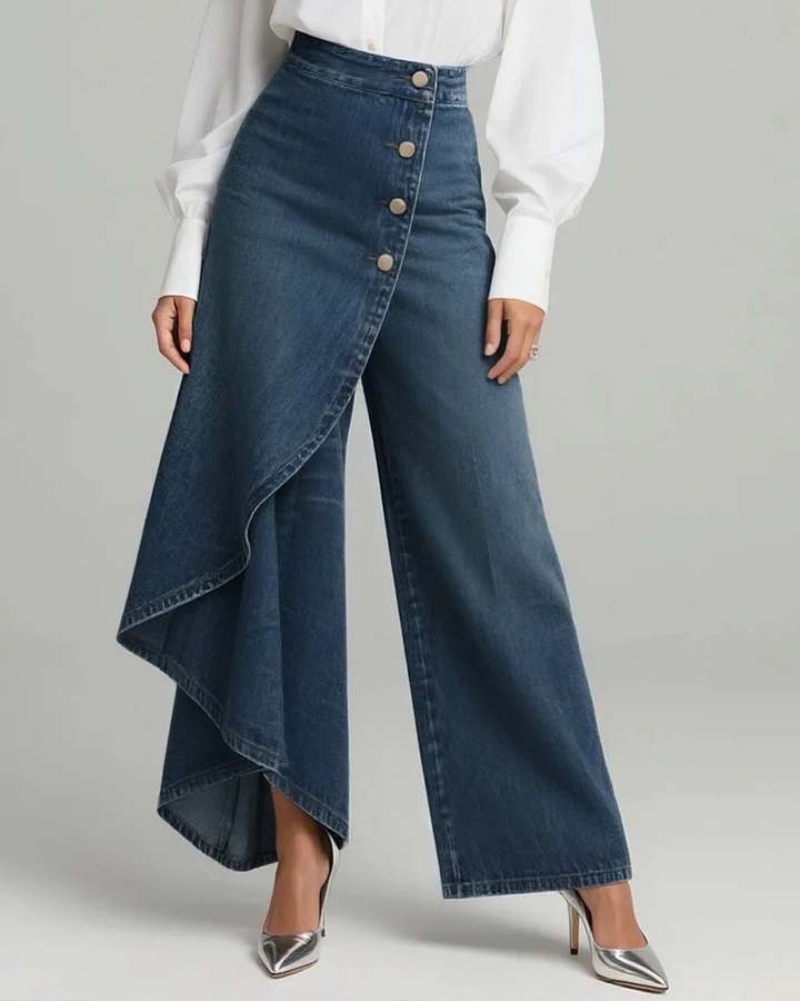 Holly | Jeanshose in Wickeloptik