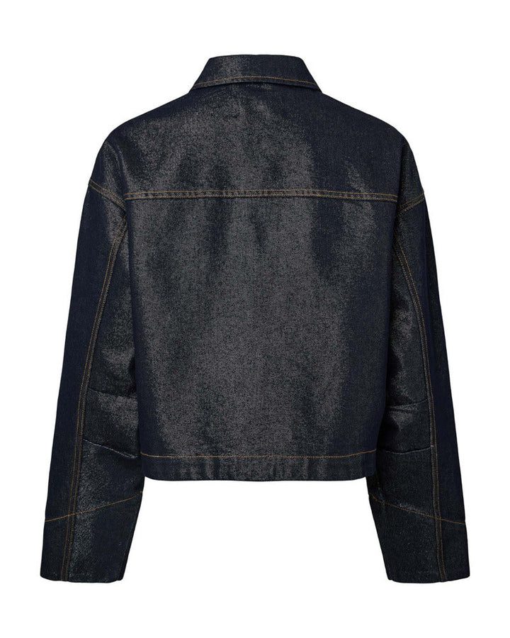 Elna | Lockere Jeansjacke mit Glitzer