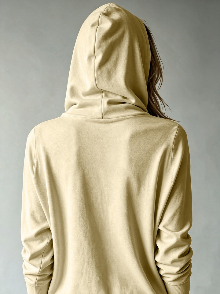 Kapuzen-Strickjacke | Apricot