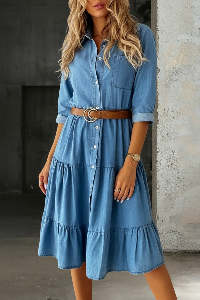 Louisa | Elegantes Jeanskleid