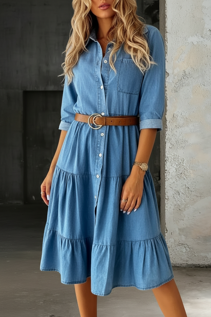 Louisa | Elegantes Jeanskleid