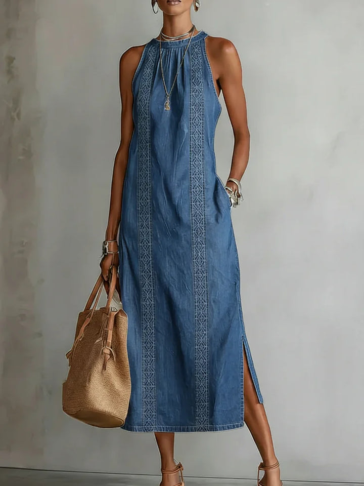 Tilly | Retro-Jeanskleid mit Spitze