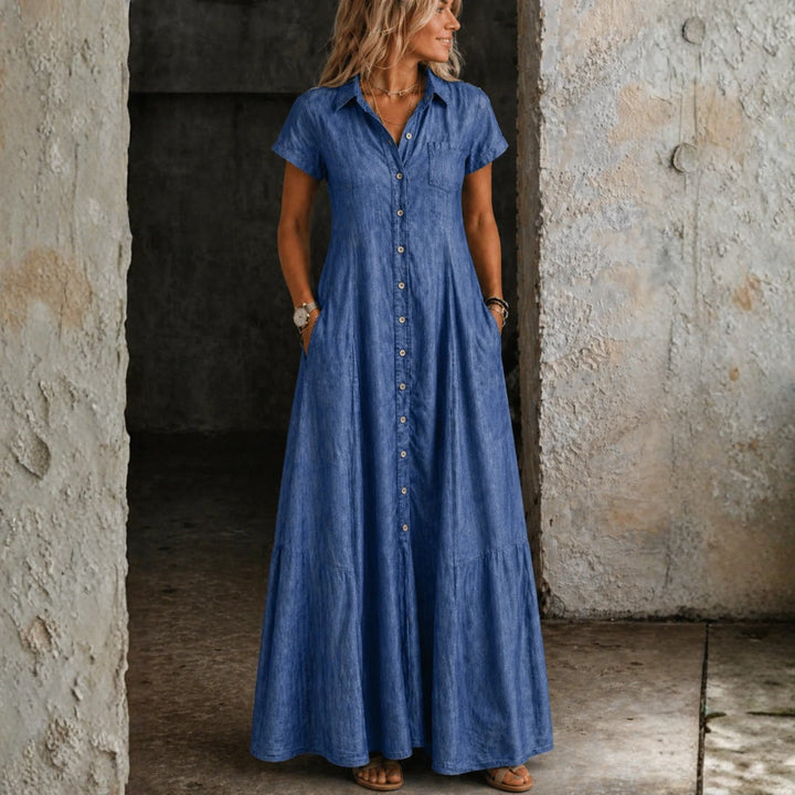 Ruby | Langes Jeanskleid