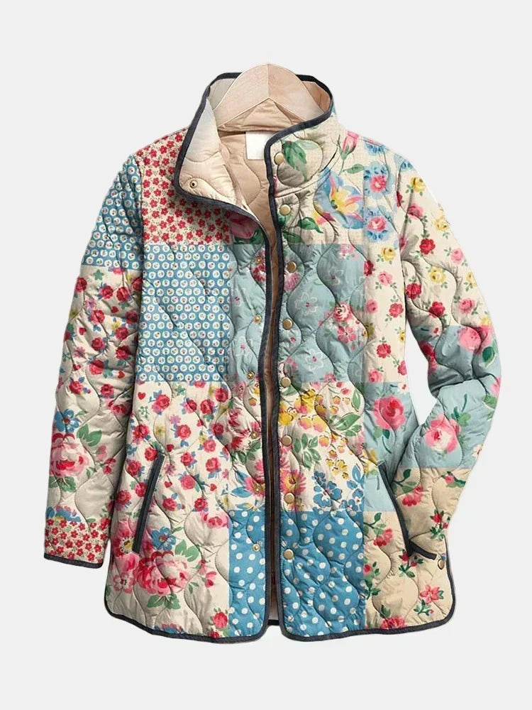 Zarae | Charmante gesteppte Damenjacke mit Blumenmuster