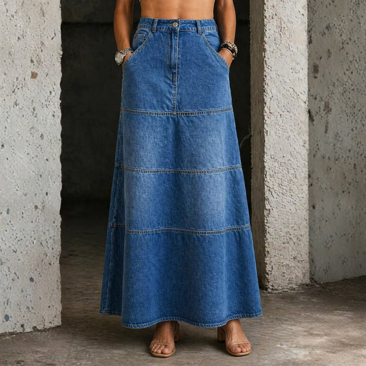 Violet | Midi-Jeansrock
