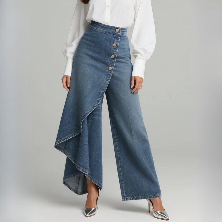 Holly | Jeanshose in Wickeloptik
