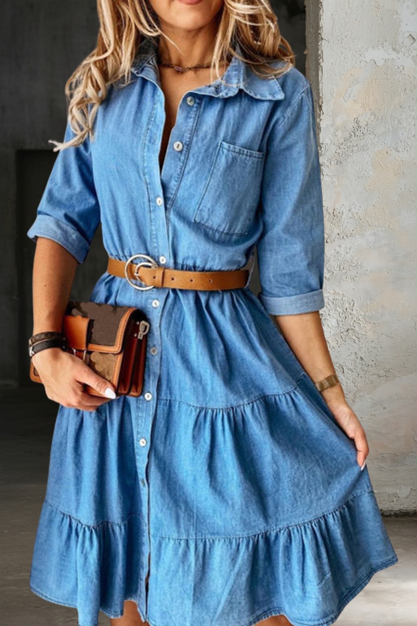 Louisa | Elegantes Jeanskleid