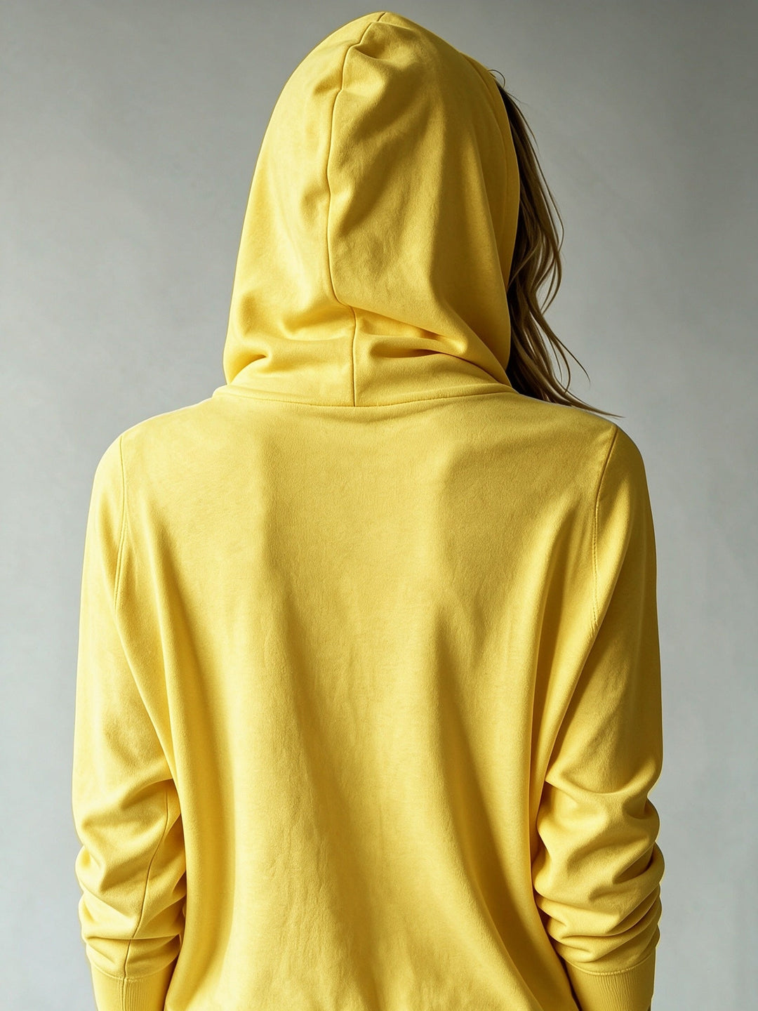 Kapuzen-Strickjacke | Senfgelb