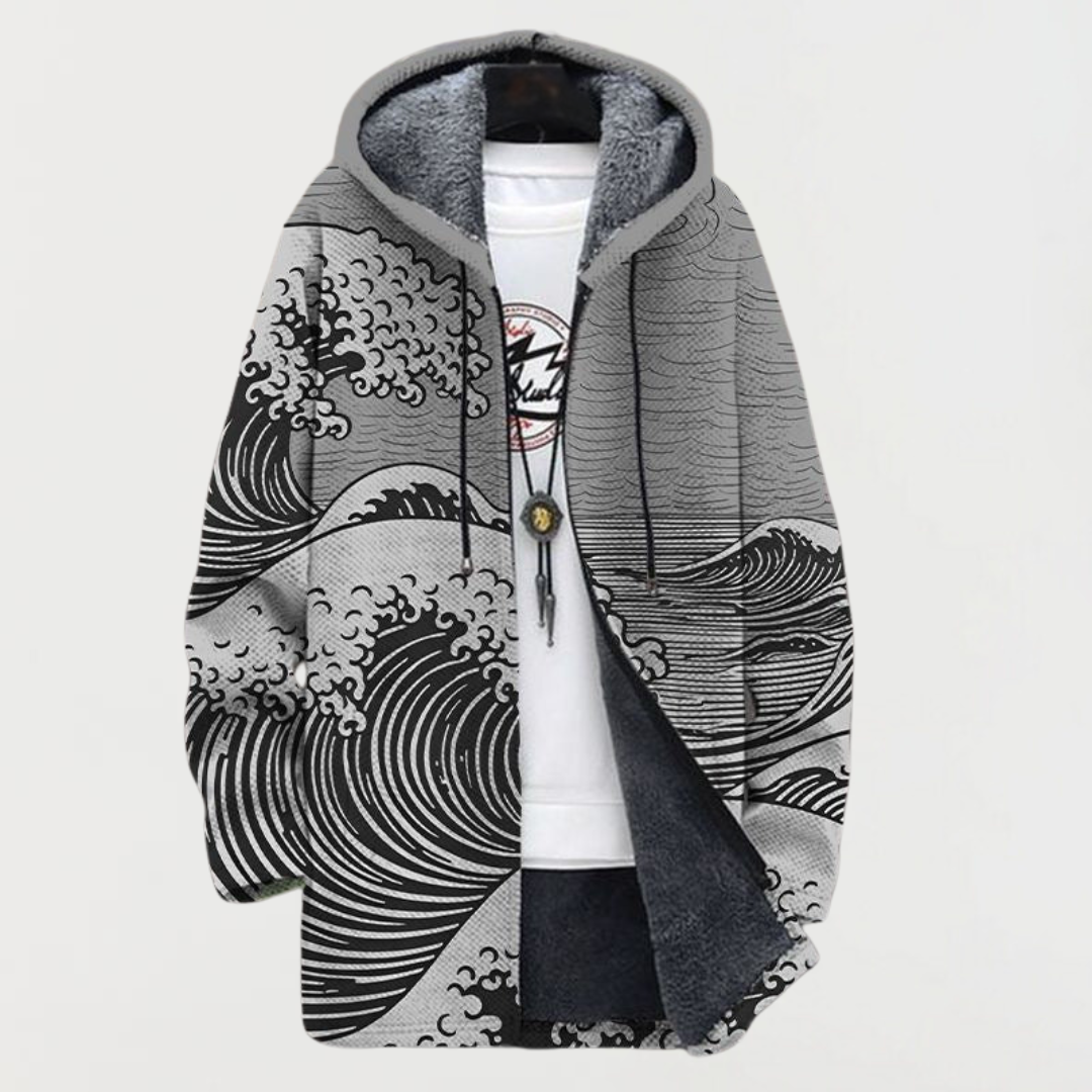 Lennox | Mantel mit Wellenmuster