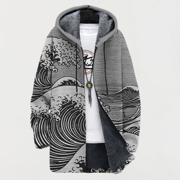 Lennox | Mantel mit Wellenmuster