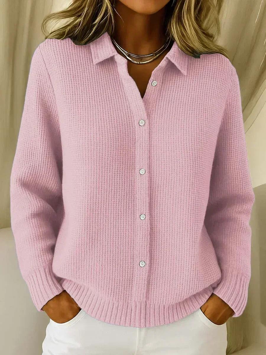 Hanni | Karierte Strickjacke mit Knöpfen