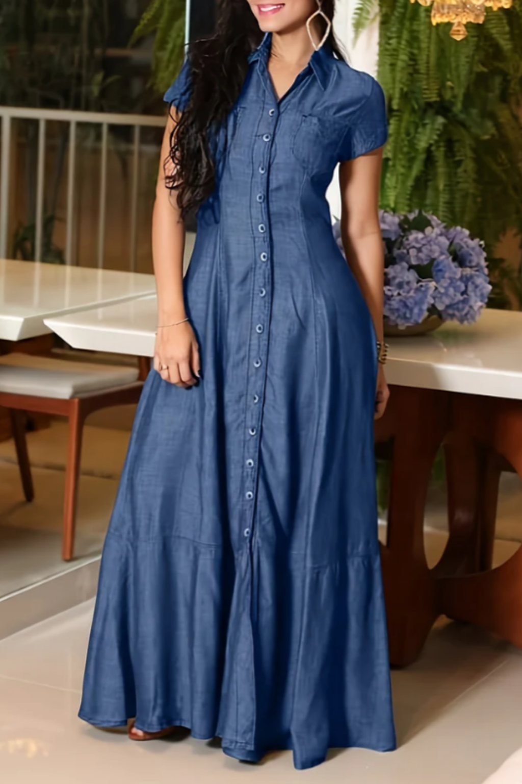 Ruby | Langes Jeanskleid