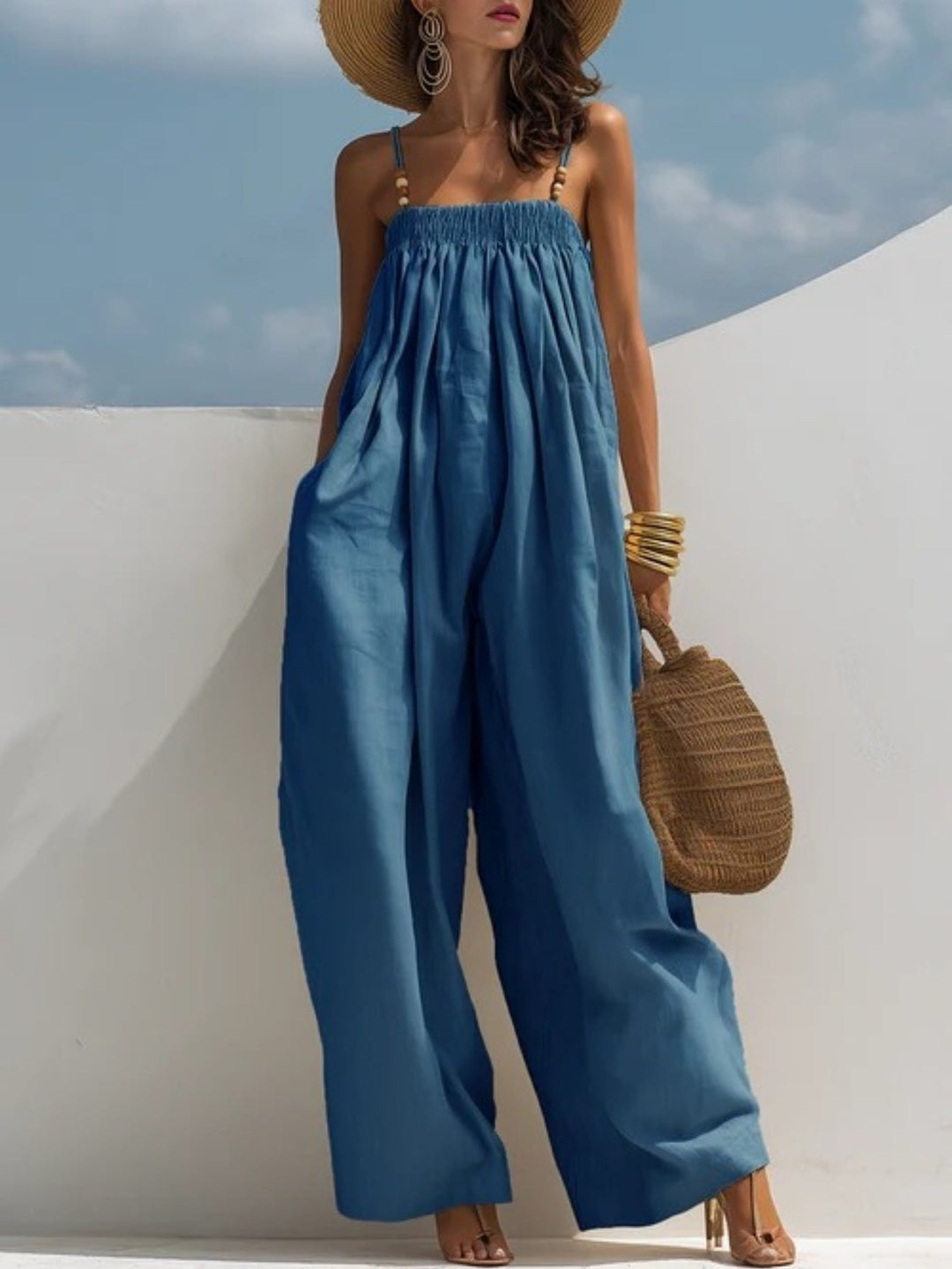 Molly | Jeans-Jumpsuit mit weitem Bein