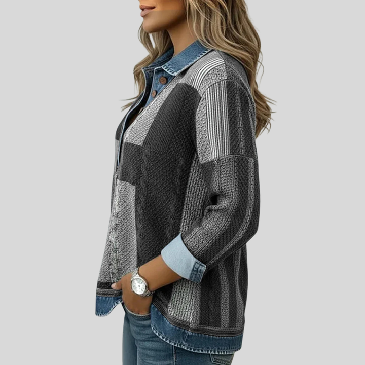 Sientje | Patchwork-Sweatshirt im Farbblock