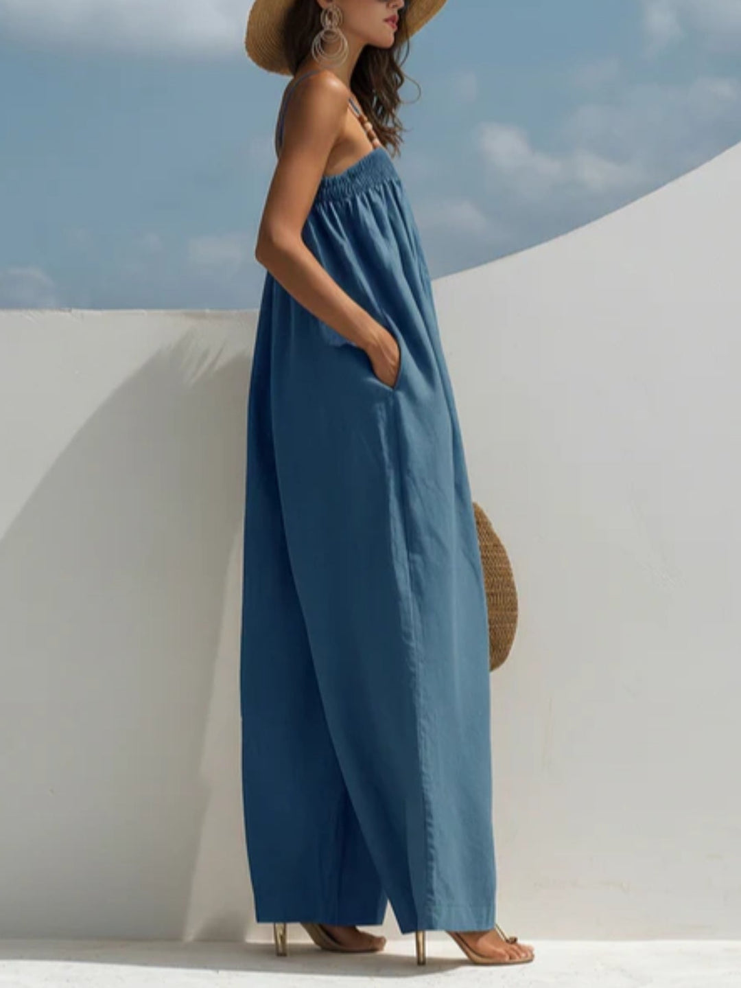 Molly | Jeans-Jumpsuit mit weitem Bein
