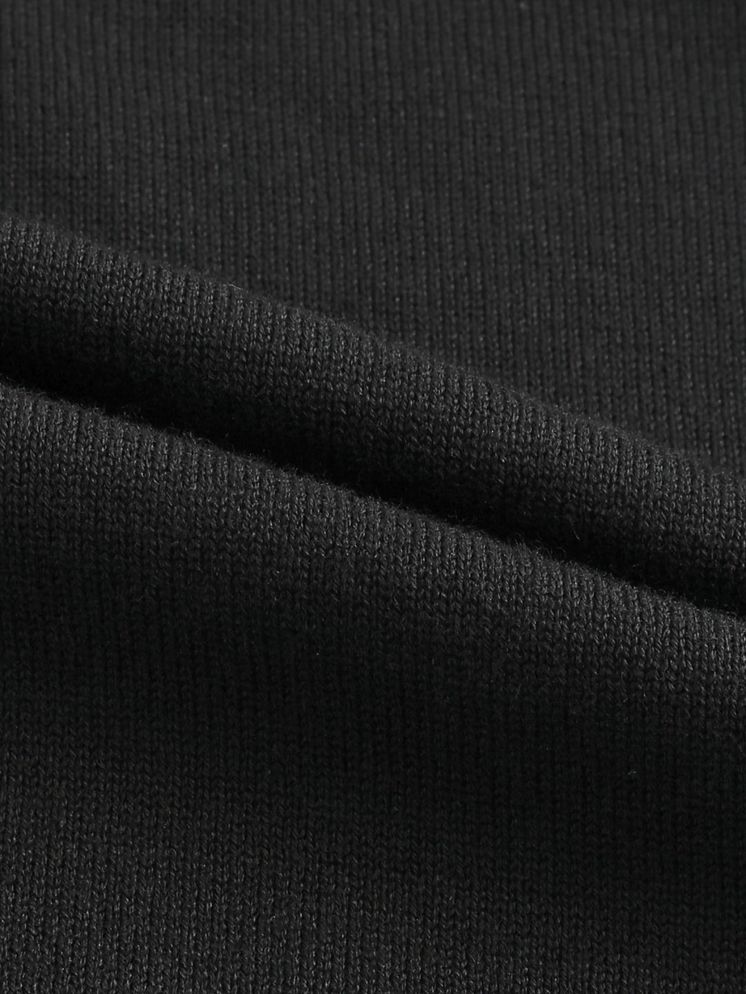 Kapuzen-Strickjacke | Schwarz