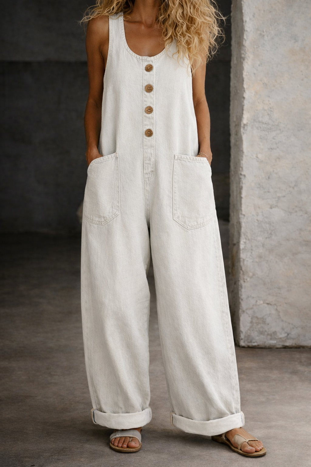 Victoria | Jeans-Latzhose im Vintage-Waschlook