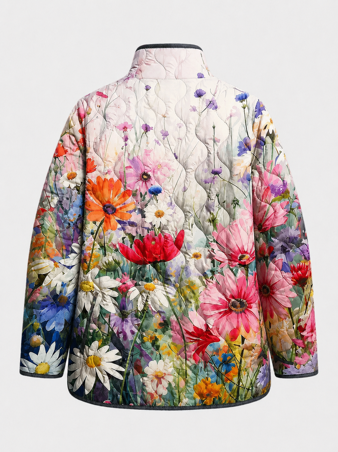 Kaia | Elegante Steppjacke mit Retro-Blumenmuster