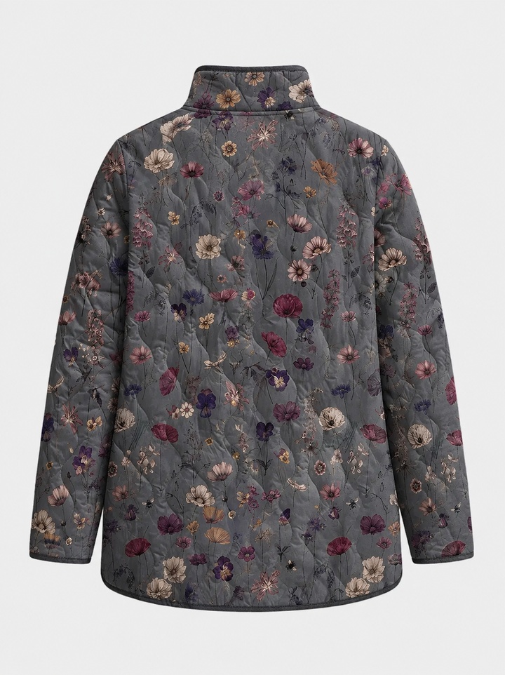 Niva | Gesteppte Jacke mit Vintage-Blumenmuster