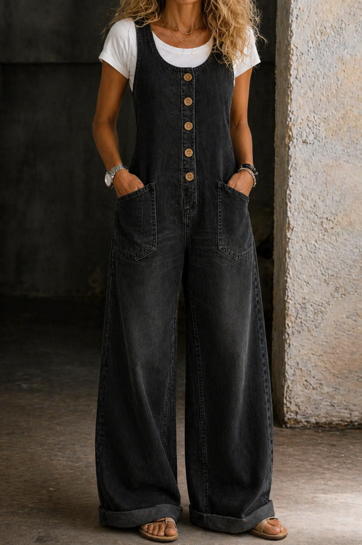 Verity | Baumwoll-Latzhose im Washed-Look