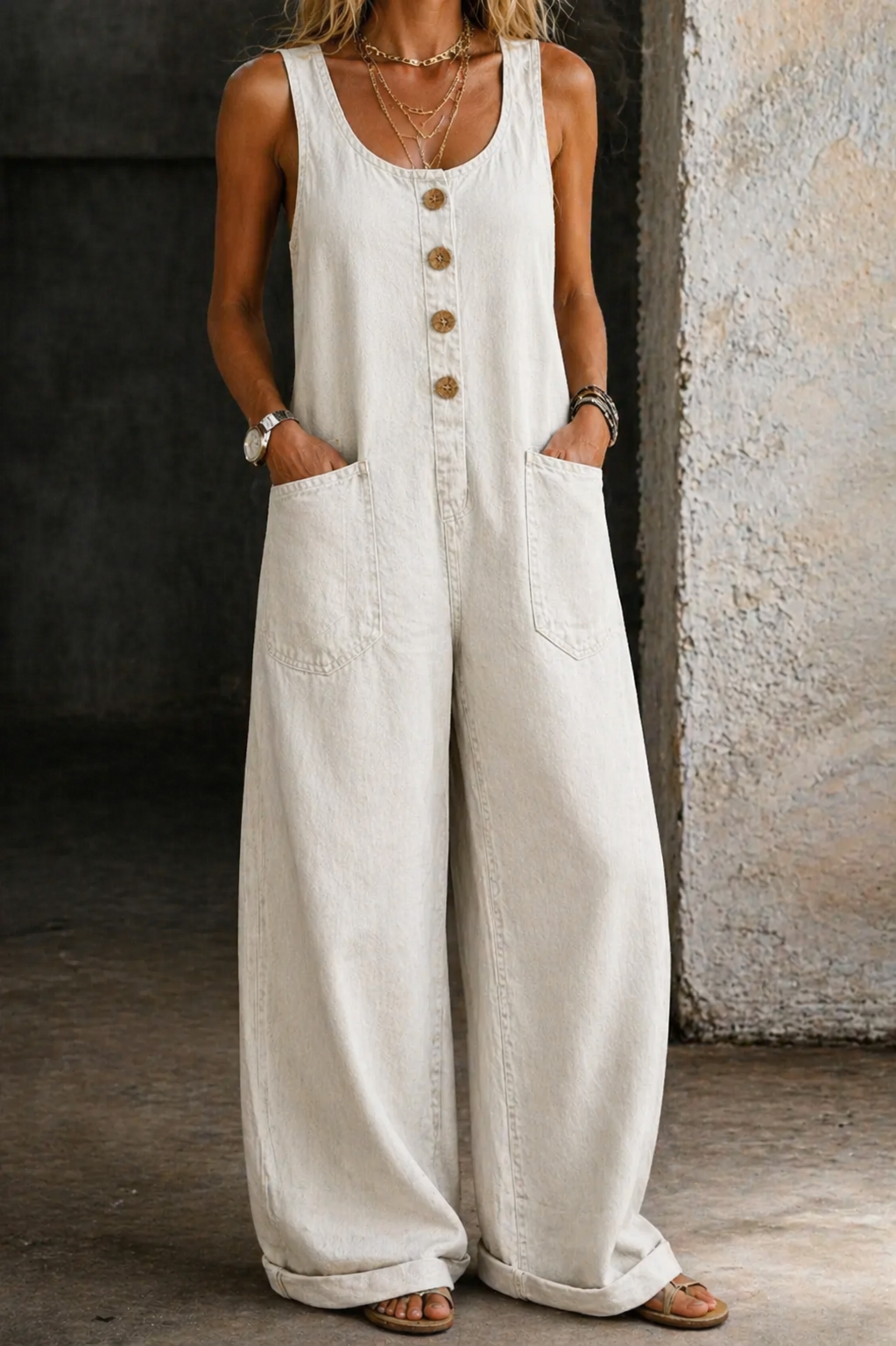 Victoria | Jeans-Latzhose im Vintage-Waschlook