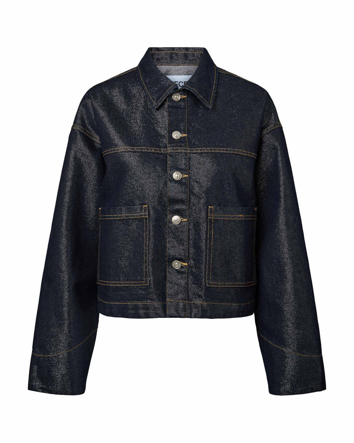 Elna | Lockere Jeansjacke mit Glitzer