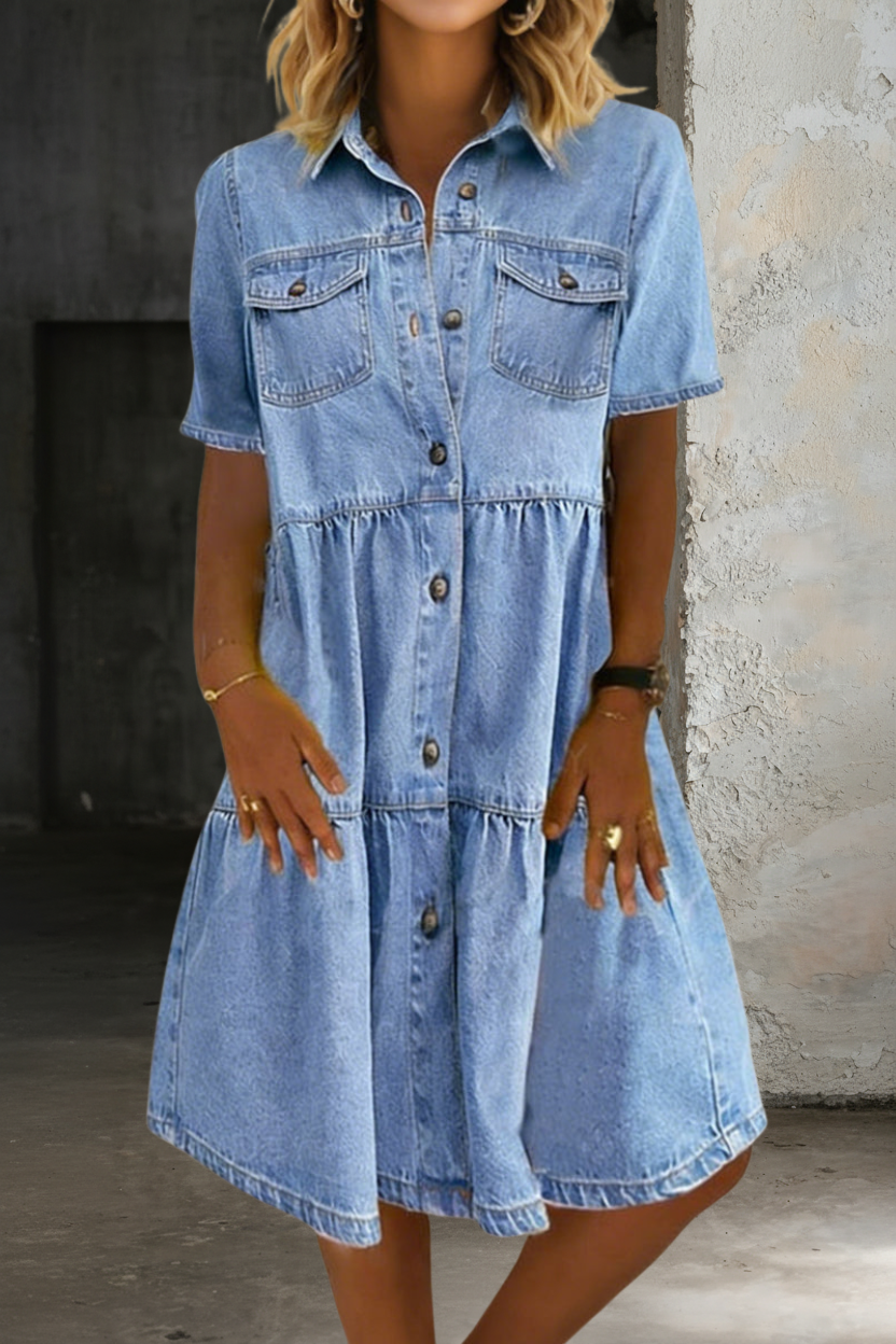 Sienna | Elegantes Jeanskleid