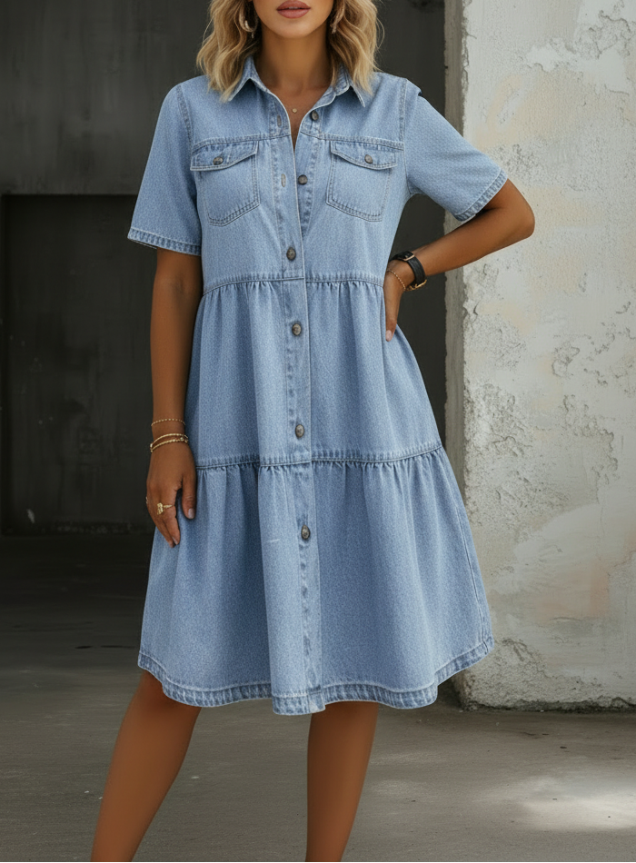 Sienna | Elegantes Jeanskleid