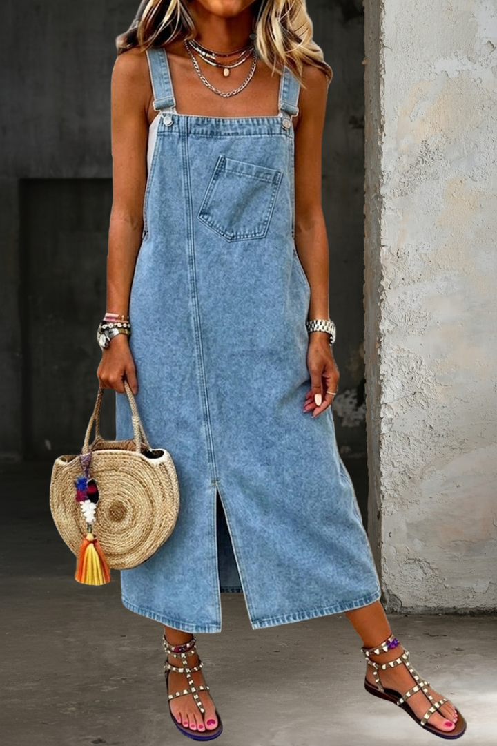 Georgia | Lässiges Jeans-Trägerkleid