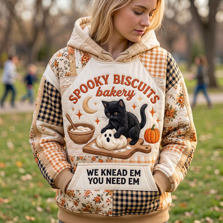 Margit | Kapuzenpullover Herbstliche Nachtkatze