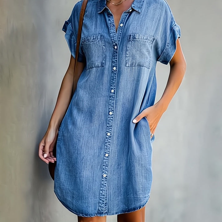 Clara | Hemdkleid mit Knopfleiste