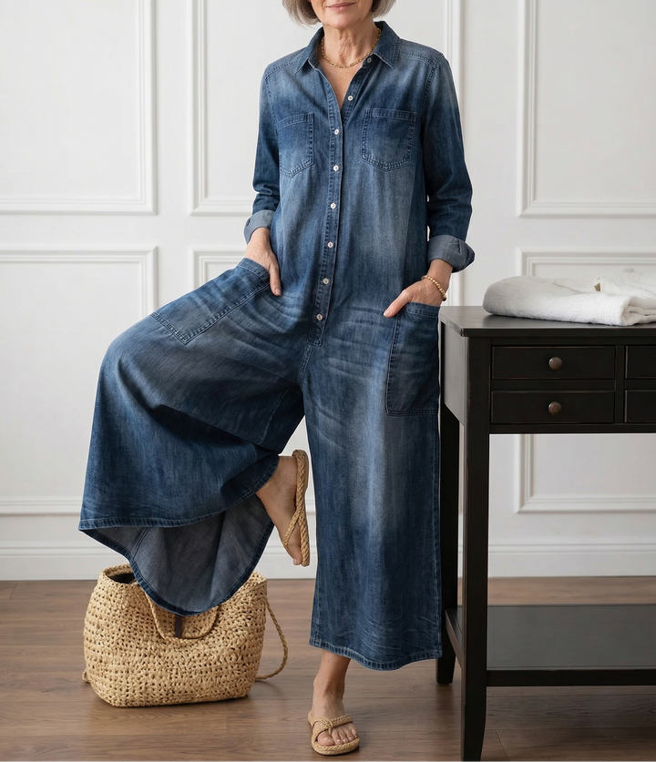 Lily | Jeans-Jumpsuit aus Baumwolle