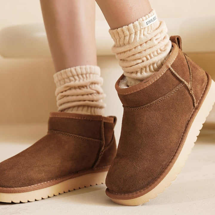 Damen wasserabweisende Winterstiefeletten mit warmem Innenfutter