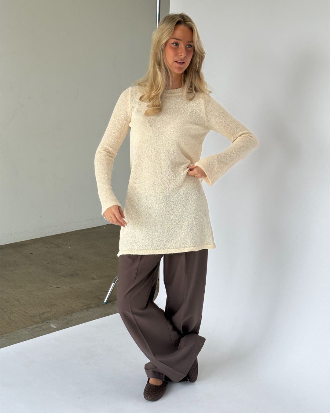 Kai | Strickkleid, Creme