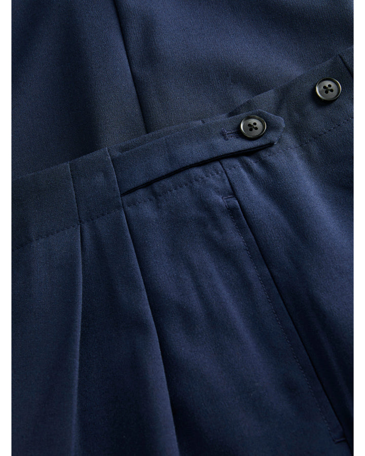 Kate | Weite Bundfaltenhose, Navy
