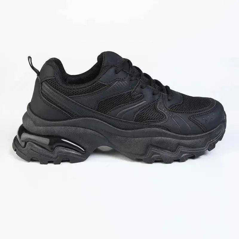 Damen Sneaker mit Plateausohle und gepolstertem Fußbett