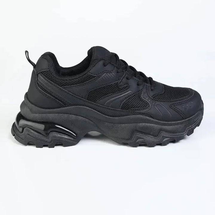Damen Sneaker mit Plateausohle und gepolstertem Fußbett