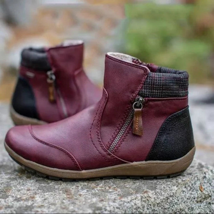 Damen wasserdichte Stiefeletten mit rutschfester Gummisohle