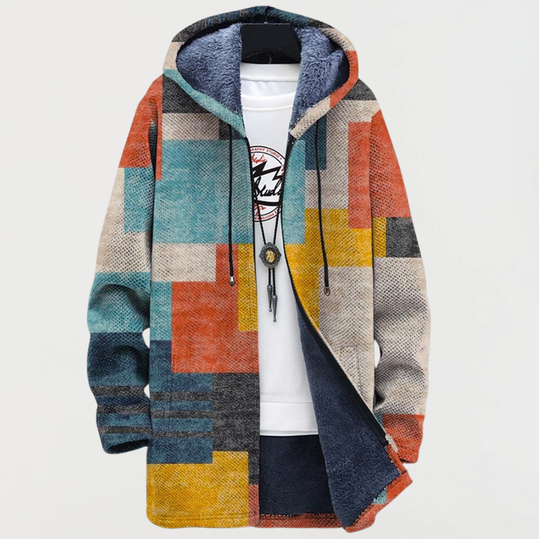 Blair | Mantel mit geometrischem Colourblock