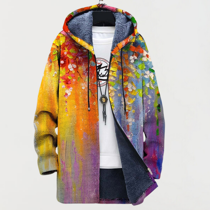 Parker | Mantel mit abstraktem Kunstdruck
