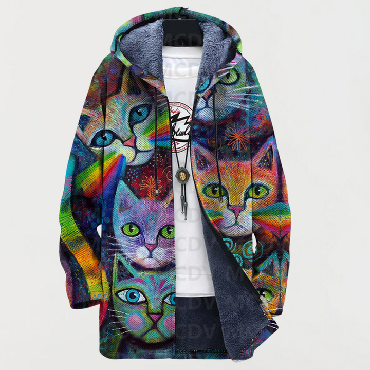 Finley | Sweatshirt mit Regenbogen-Katze